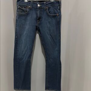 True Religion Blue Slim Straight Jeans Timeless Appeal